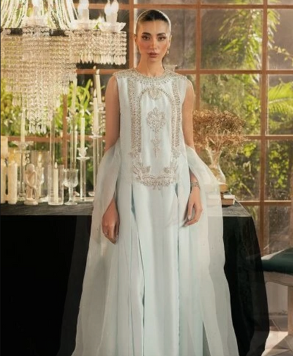 NOORE — Ice Blue Embellished Ensemble