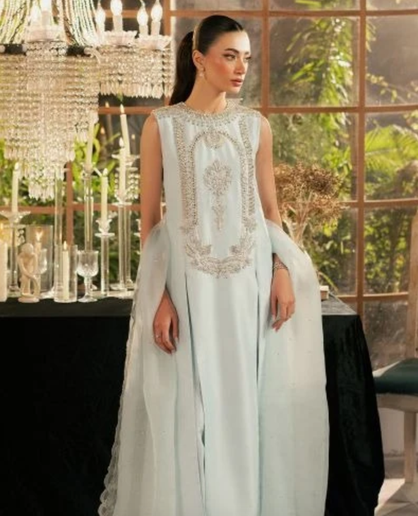 NOORE — Ice Blue Embellished Ensemble