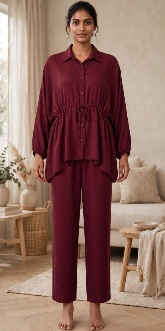 Maroon cord set