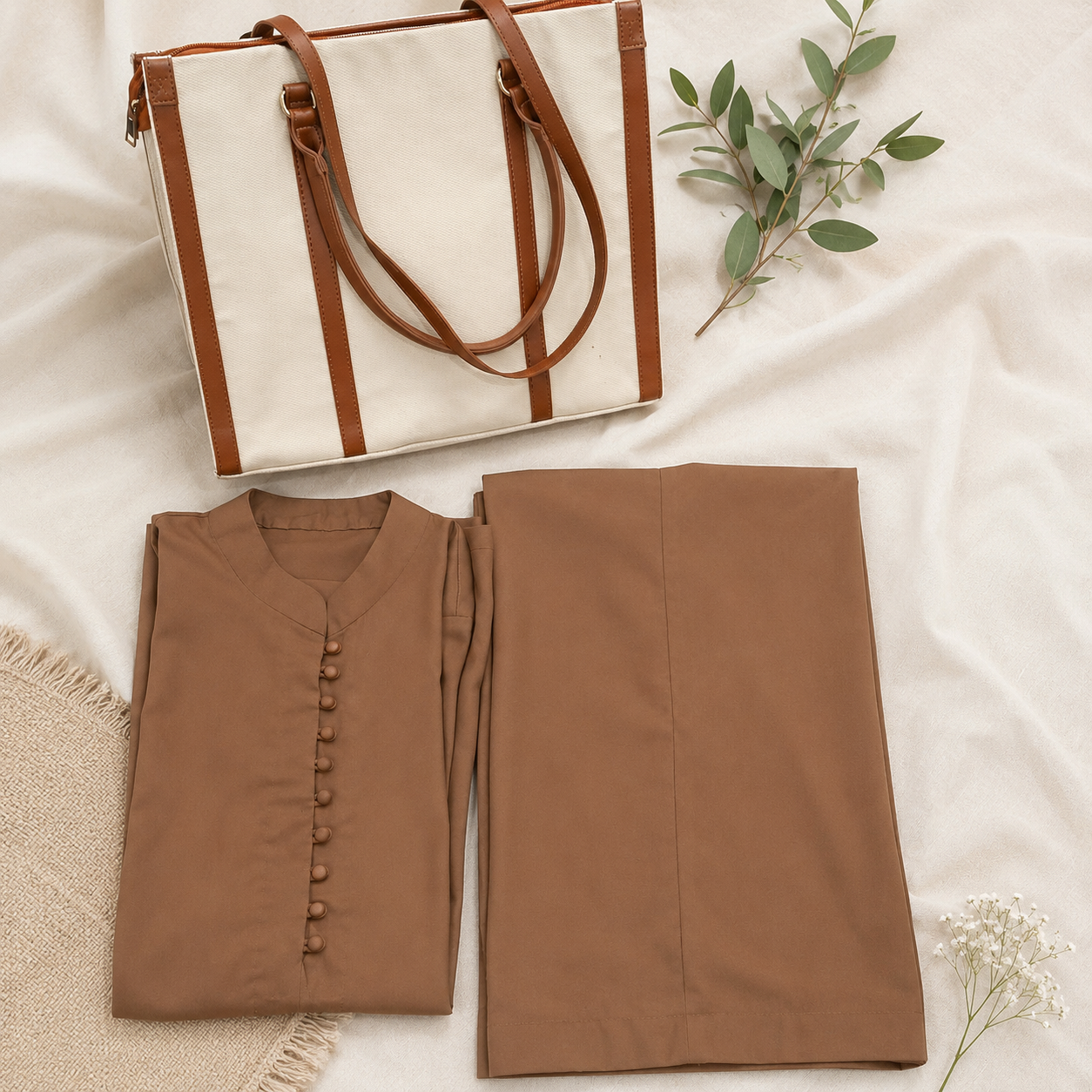Mocha Brown solid cord set