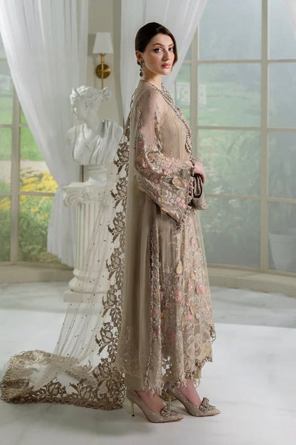 Timeless Coffee – Designer Embroidered 3-Piece Dress